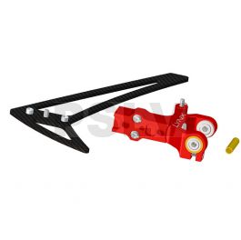  LX0725 Lynx Heli 130 X - Ultra Quad Bearing CNC Tail Case Set - Red Devil  